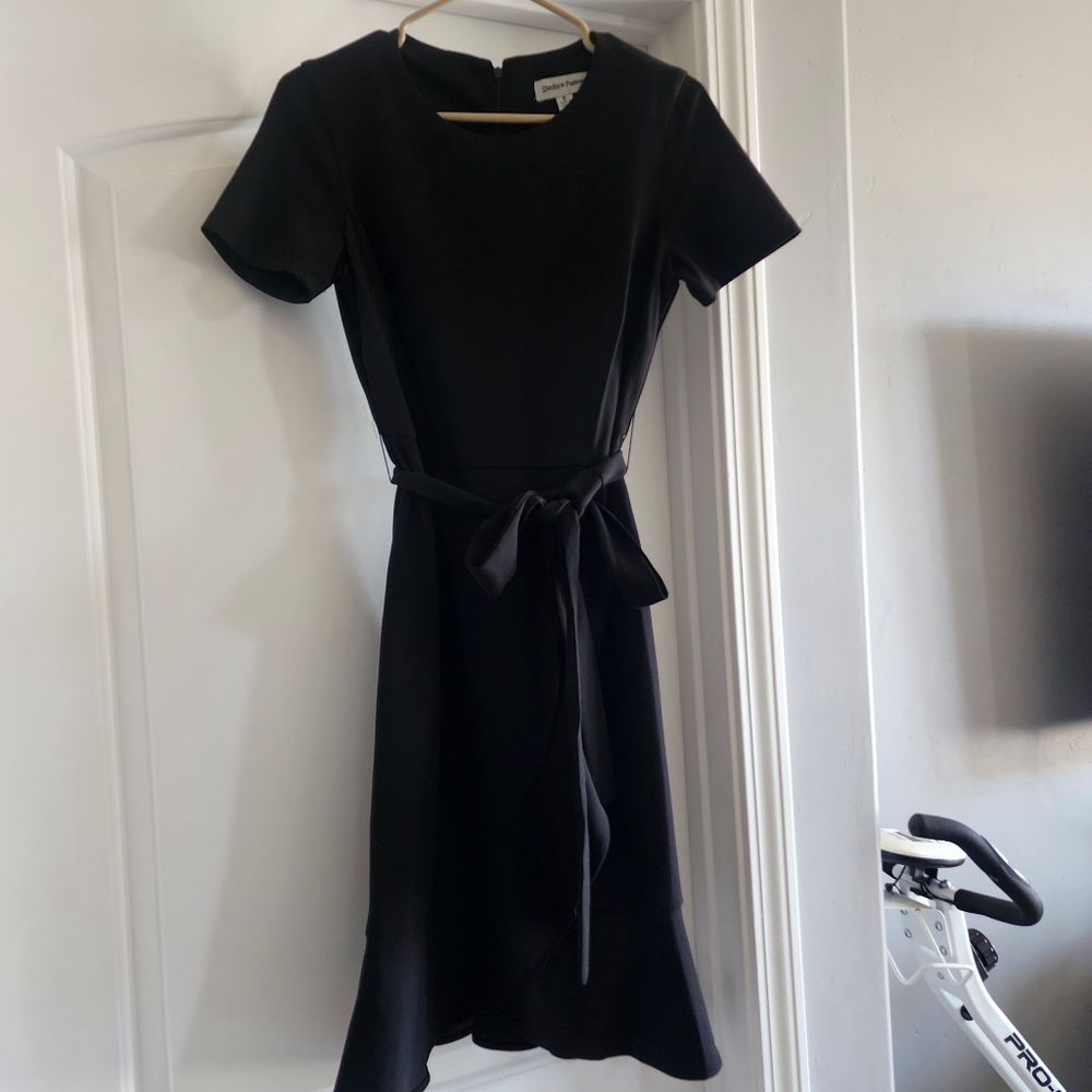 Little black dress, faux wrap around style new without tags, sz 6